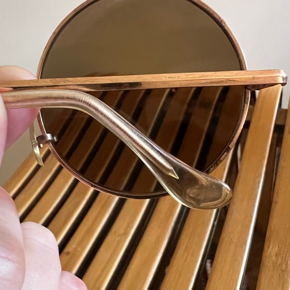 Vintage 60’s round sunglasses with gold frames Made in Japan - Picture 3 of 13